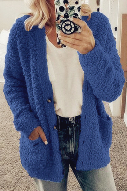 Casual Solid Pocket Buckle Outerwear(10 Colors)