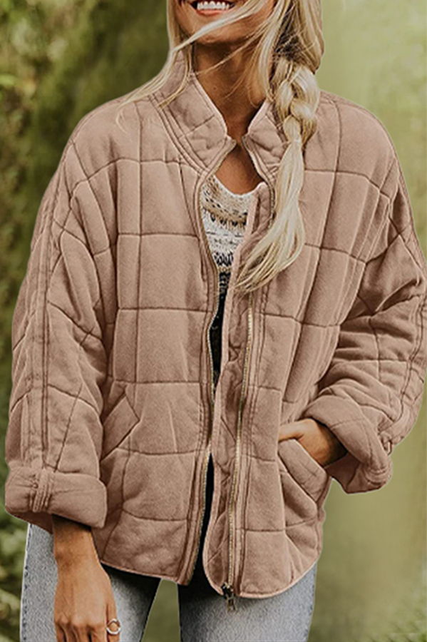 Casual Solid Pocket Zipper Mandarin Collar Outerwear(11 Colors)