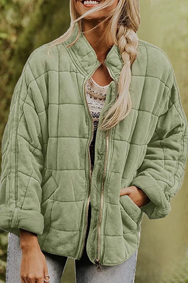 Casual Solid Pocket Zipper Mandarin Collar Outerwear(11 Colors)