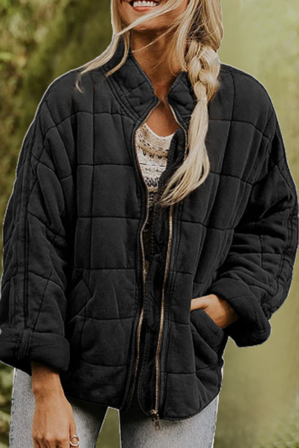 Casual Solid Pocket Zipper Mandarin Collar Outerwear(11 Colors)