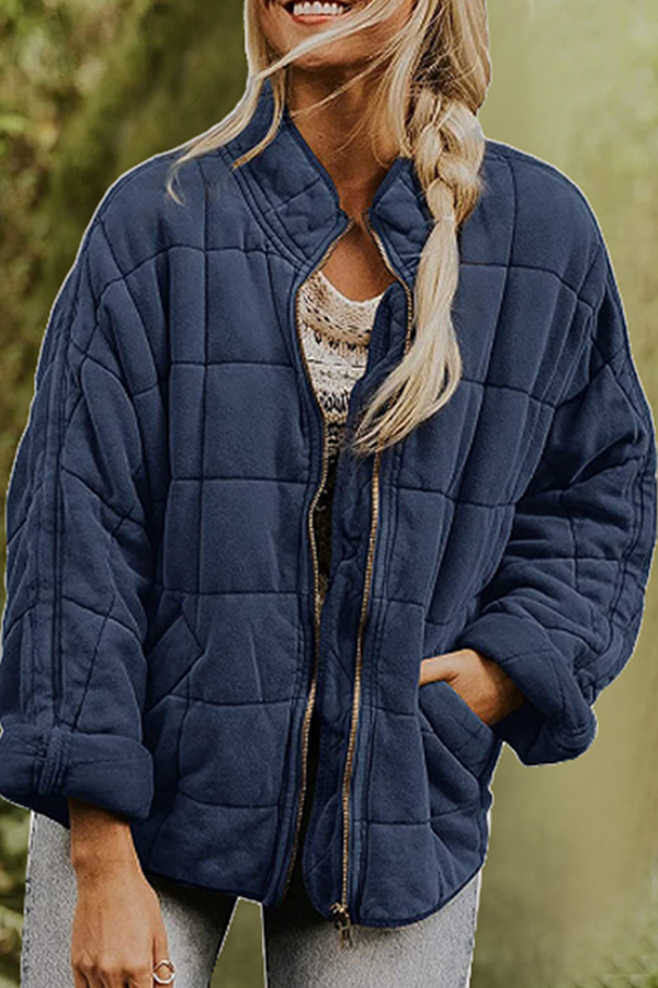 Casual Solid Pocket Zipper Mandarin Collar Outerwear(11 Colors)