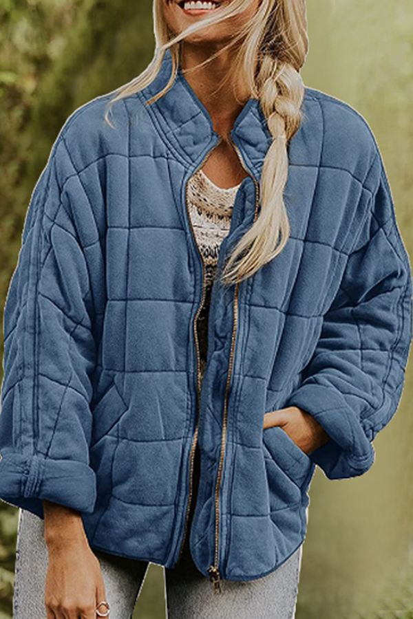 Casual Solid Pocket Zipper Mandarin Collar Outerwear(11 Colors)