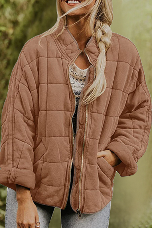 Casual Solid Pocket Zipper Mandarin Collar Outerwear(11 Colors)