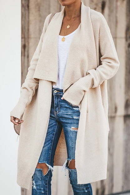 Casual Solid Pocket Turndown Collar Outerwear(6 Colors)