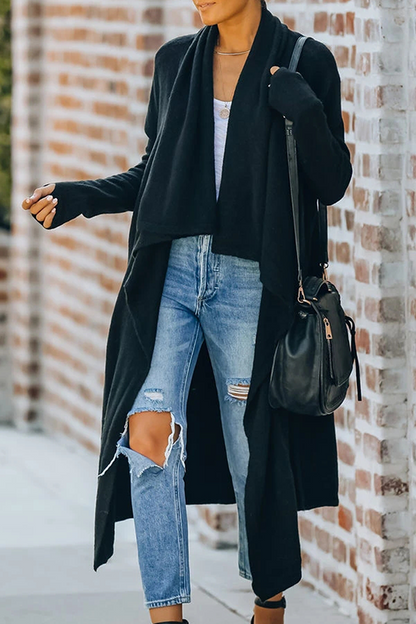 Casual Solid Pocket Turndown Collar Outerwear(6 Colors)