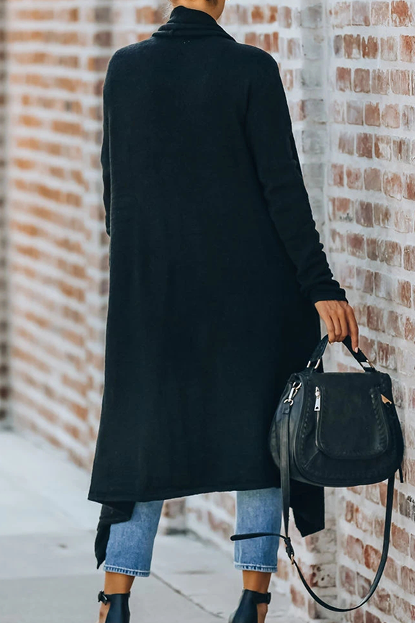 Casual Solid Pocket Turndown Collar Outerwear(6 Colors)