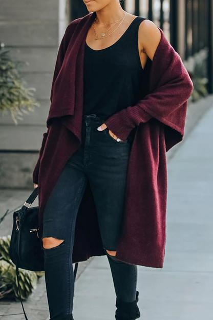 Casual Solid Pocket Turndown Collar Outerwear(6 Colors)