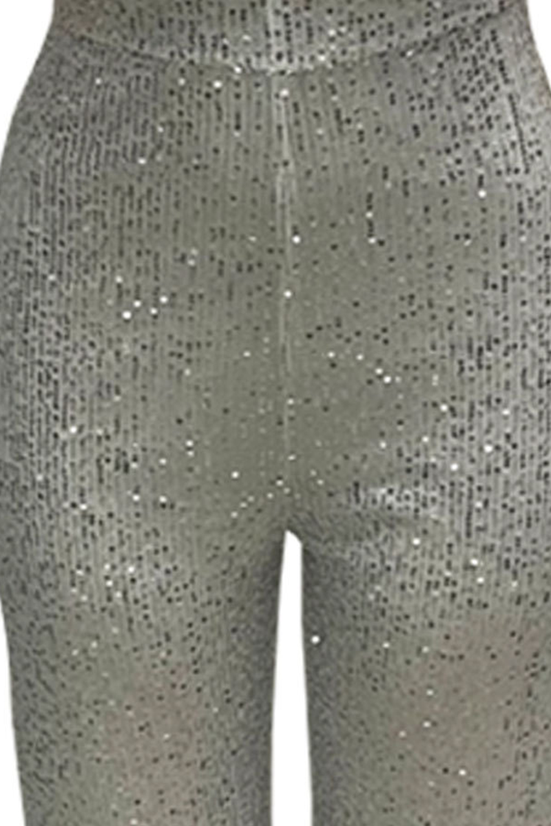 Fashion Elegant Solid Patchwork Backless V Neck Straight Jumpsuits