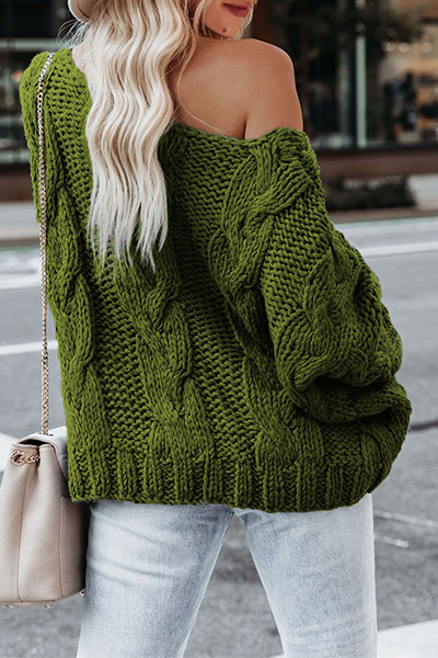 Fashion Casual Solid Basic O Neck Tops Sweater(7 Colors)