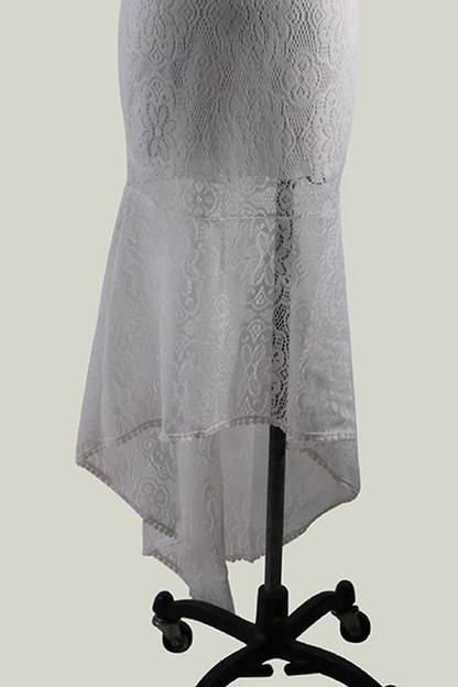 Elegant Solid Hollowed Out Backless Strapless Short Sleeve Two Pieces(3 Colors)