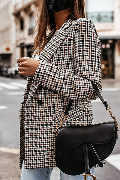 Fashion Elegant Geometric Split Joint Buckle Turn-back Collar Outerwear