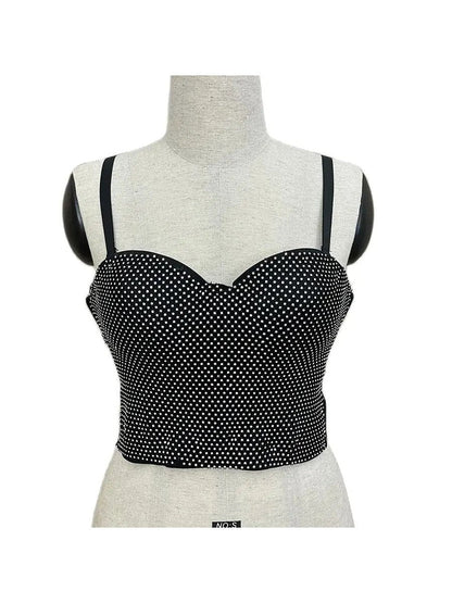 Metallic Rhinestone Bralette
