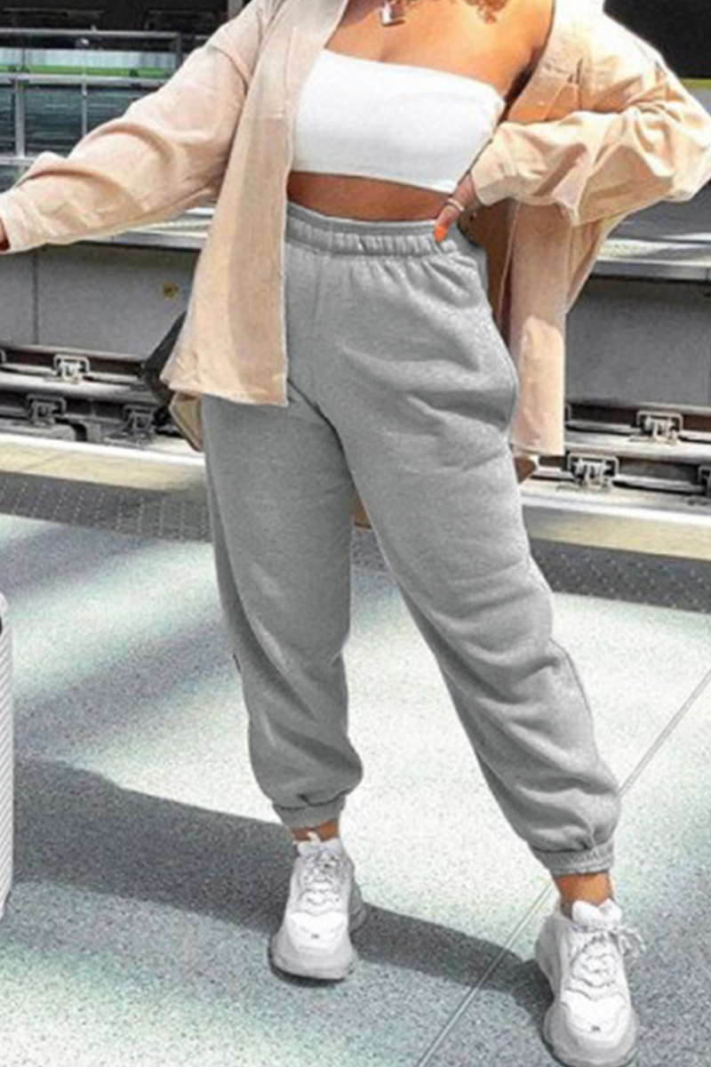 Casual Solid Split Joint Harlan Harlan Solid Color Bottoms