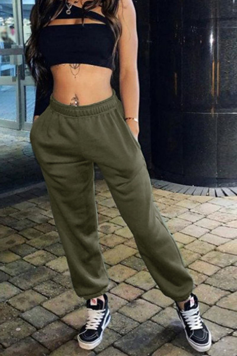 Casual Solid Split Joint Harlan Harlan Solid Color Bottoms