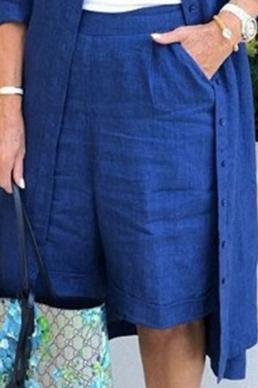 Casual Solid Split Joint Straight Mid Waist Straight Solid Color Bottoms