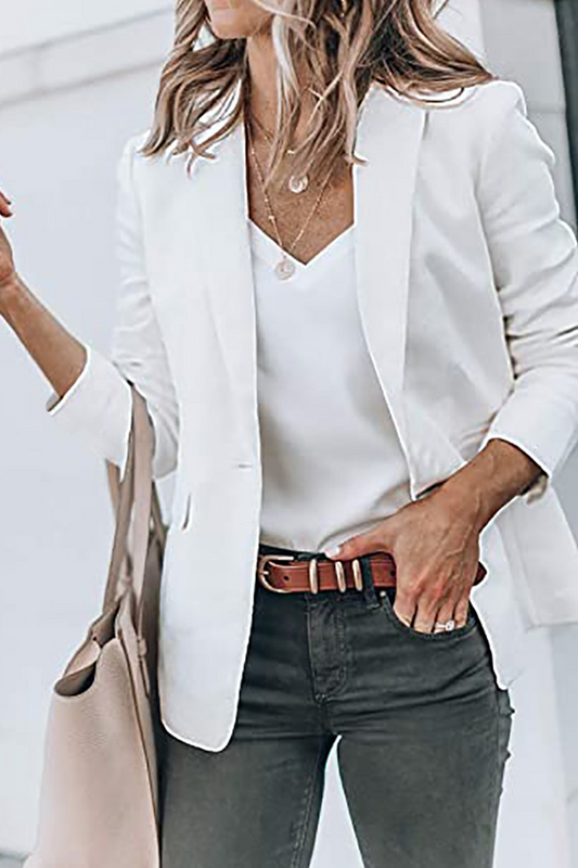 Fashion Solid Turndown Collar Outerwear(11 Colors)