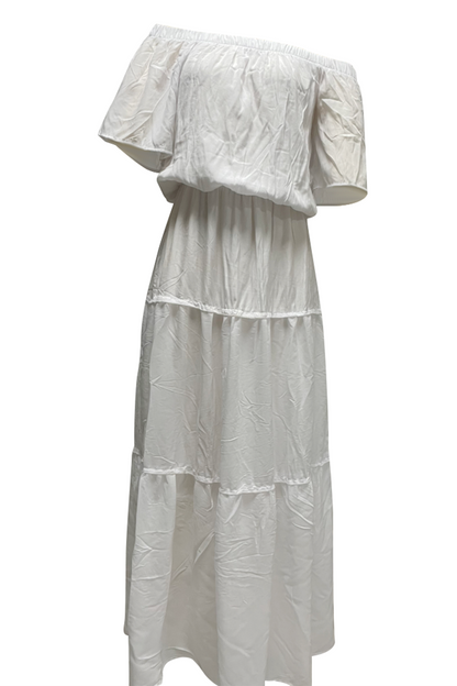 Fashion Solid Split Joint Off the Shoulder Straight Dresses(3 Colors)