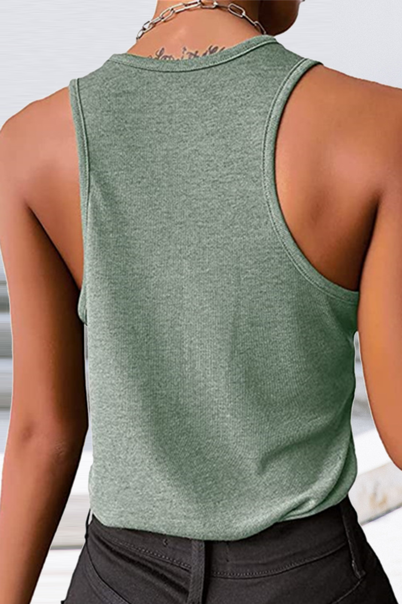 Casual Solid Patchwork U Neck Tops(8 Colors)