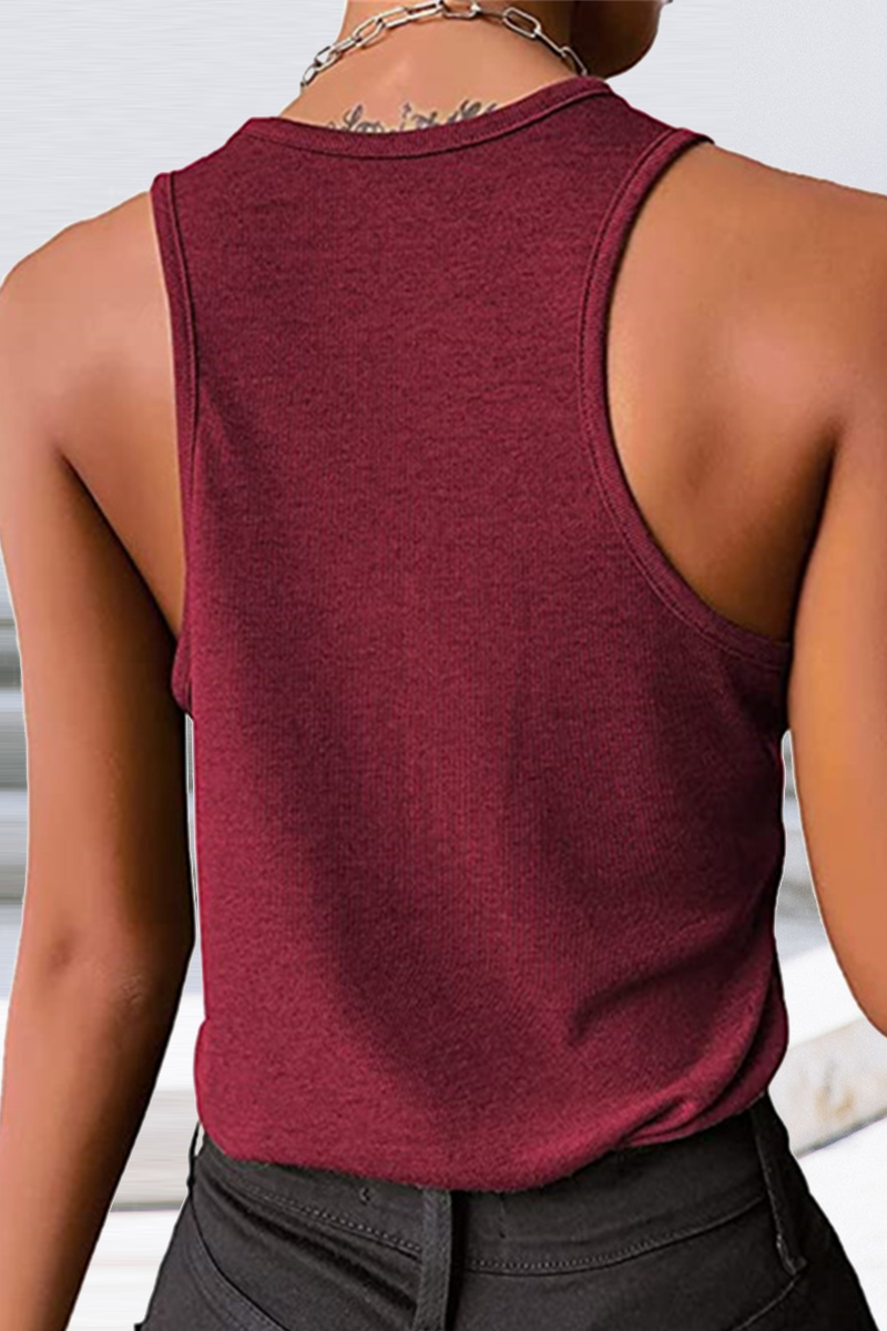 Casual Solid Patchwork U Neck Tops(8 Colors)