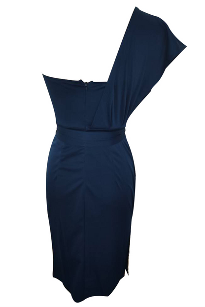 Casual Print Patchwork One Shoulder Pencil Skirt Dresses(3 Colors)