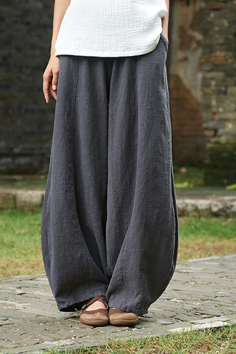 Casual Solid Patchwork Harlan Mid Waist Harlan Solid Color Bottoms(7 Colors)