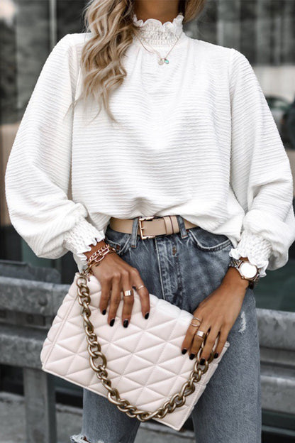 Fashion Solid Color Turtleneck Tops