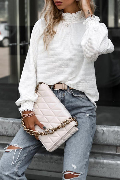 Fashion Solid Color Turtleneck Tops
