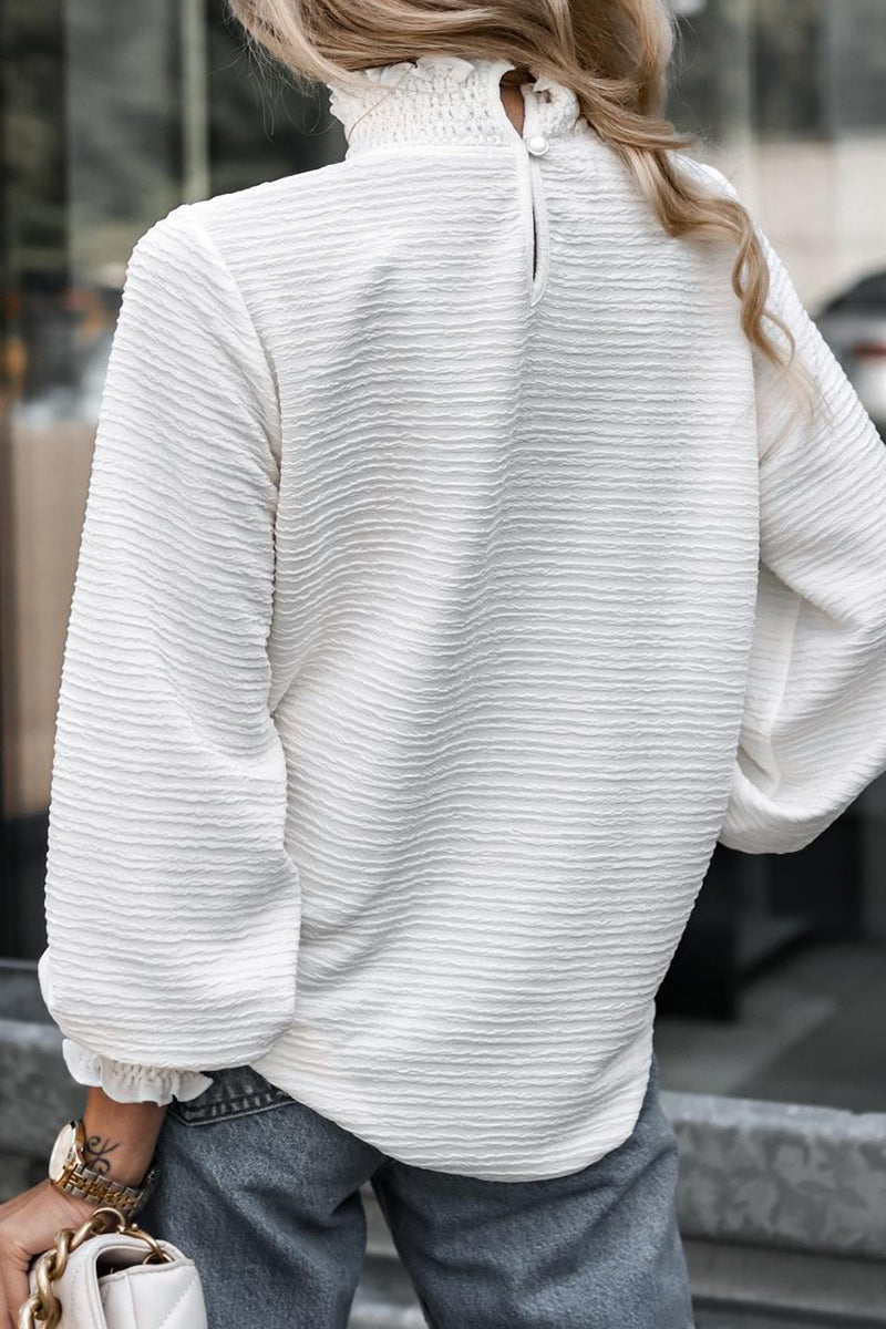 Fashion Solid Color Turtleneck Tops