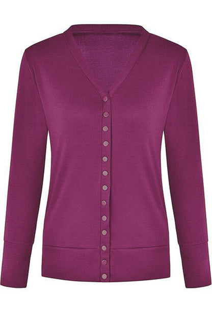 Casual Buttons Solid Color Cardigan(9 Colors)