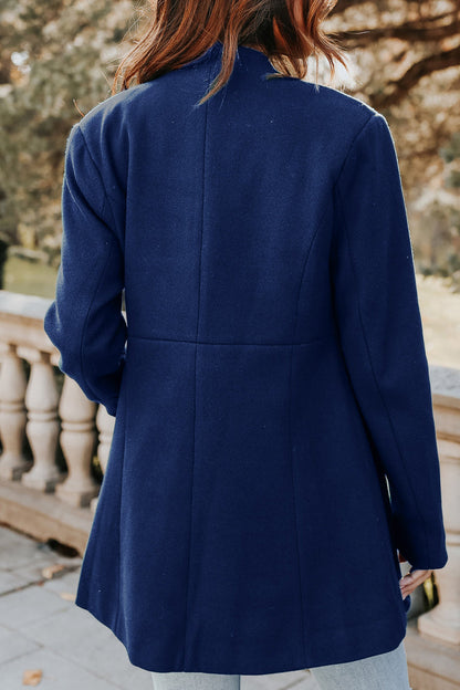 Casual Solid Buckle Square Collar Outerwear(3 Colors)