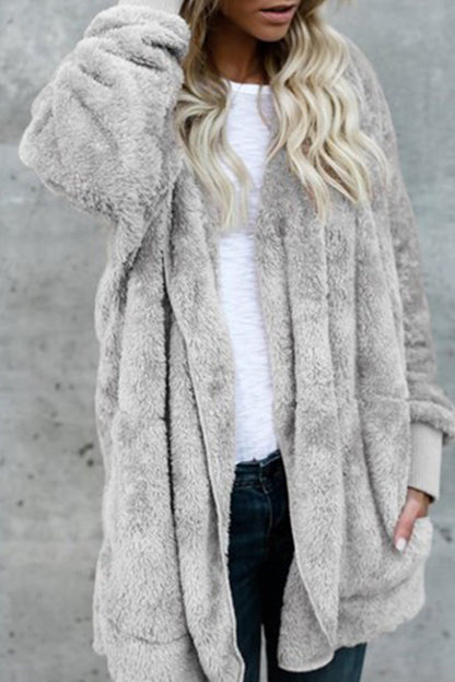 Work Solid Patchwork Cardigan Collar Outerwear