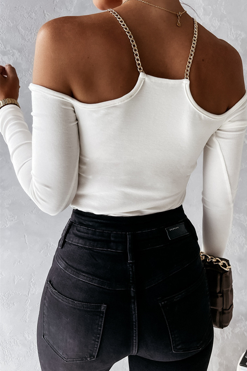Sexy Solid Chains Halter Tops(3 Colors)
