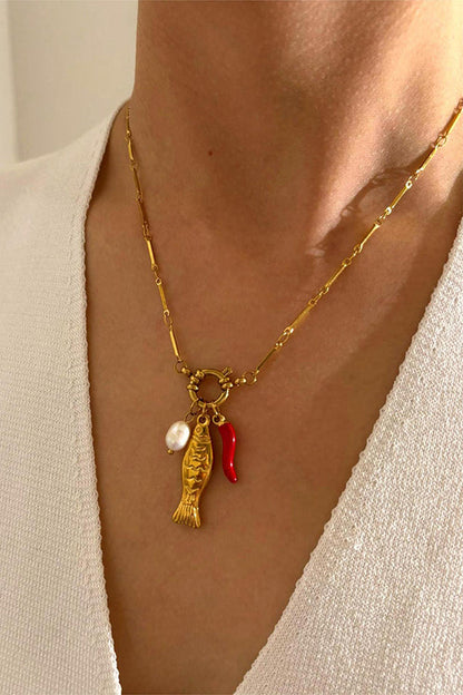 Fashion Koi Freshwater Pearl Necklace