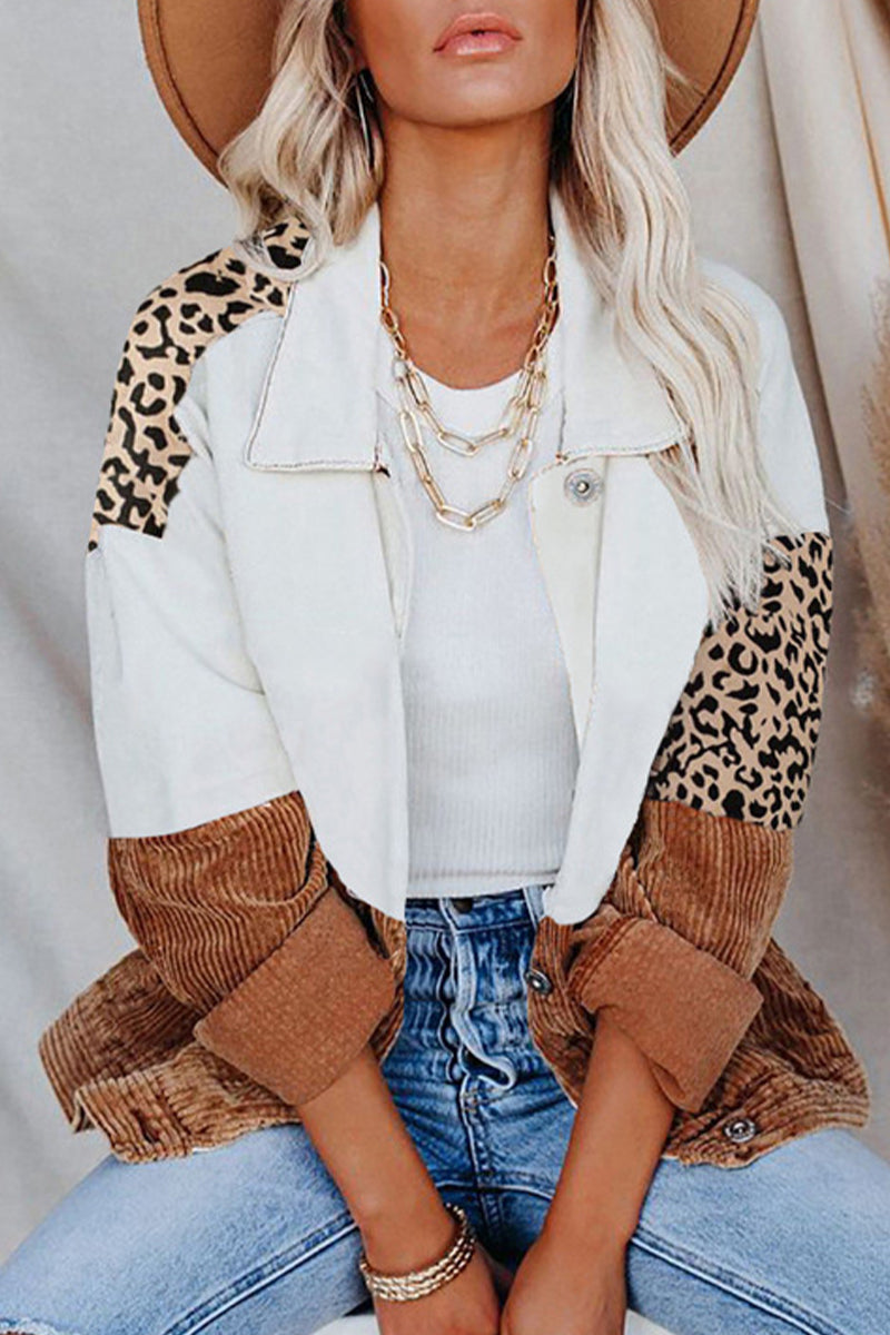 Casual Tassel Buckle Turndown Collar Outerwear