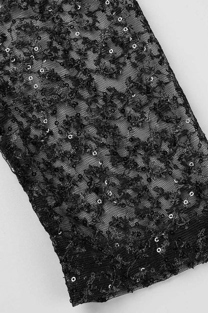 Elegant Solid Sequins Patchwork V Neck Evening Dress Dresses(6 Colors)