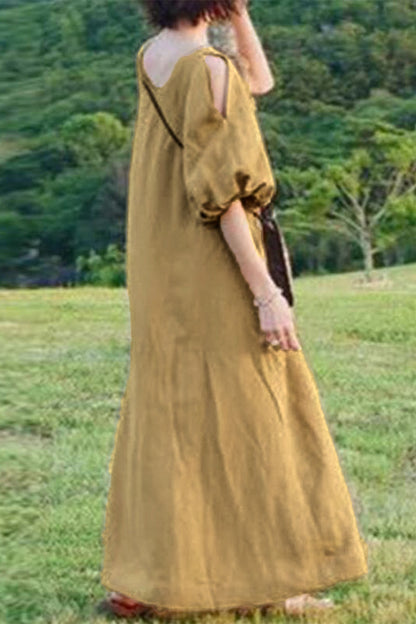 Casual Simplicity O Neck Dresses(3 Colors)