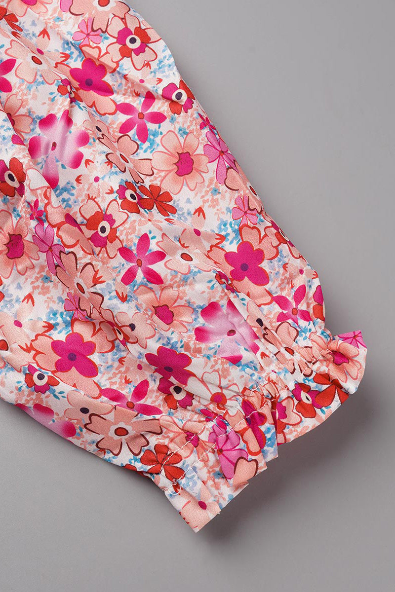 Sweet Elegant Print Printing Off the Shoulder Tops(8 Colors)