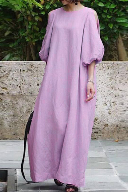 Casual Simplicity O Neck Dresses(3 Colors)