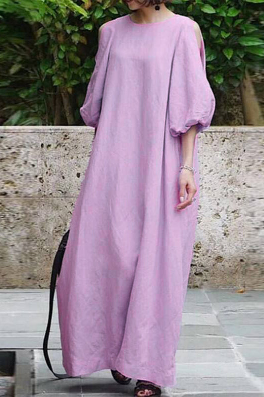 Casual Simplicity O Neck Dresses(3 Colors)