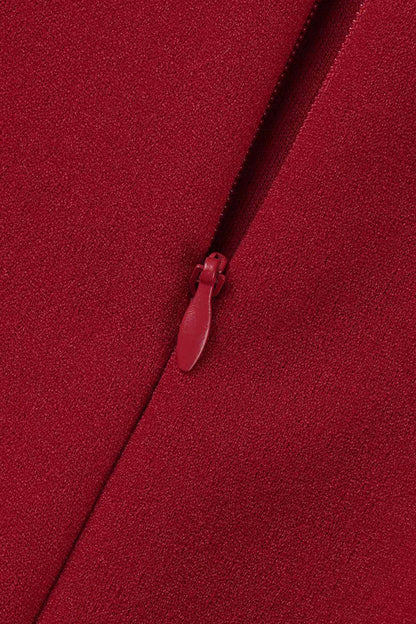 Elegant Solid Patchwork Backless Slit Fold O Neck Straight Dresses(3 Colors)