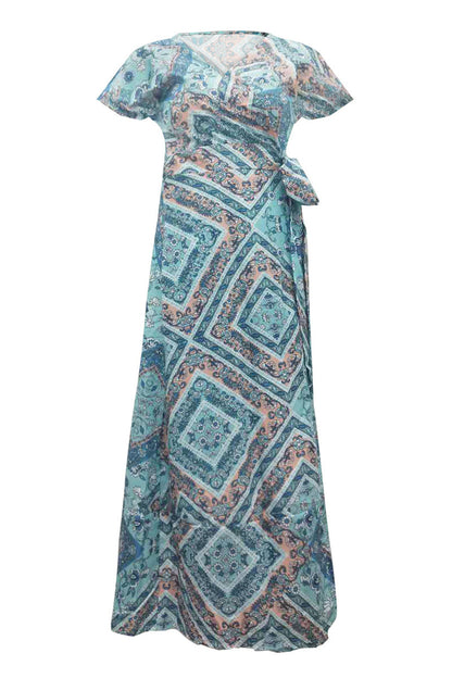 Sexy Elegant Print V Neck A Line Dresses(10 Colors)