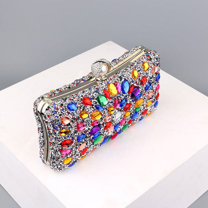 Casual Patchwork Chains Rhinestone Bags(8 Colors)