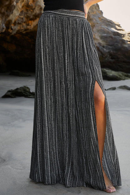 Casual Vacation Solid Patchwork Loose High Waist Wide Leg Solid Color Bottoms