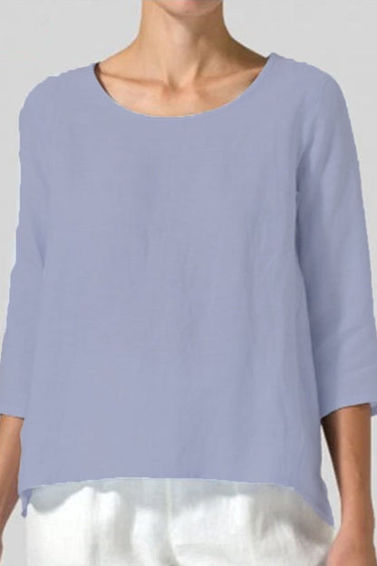 Casual Solid Basic O Neck T-Shirts(6 Colors)