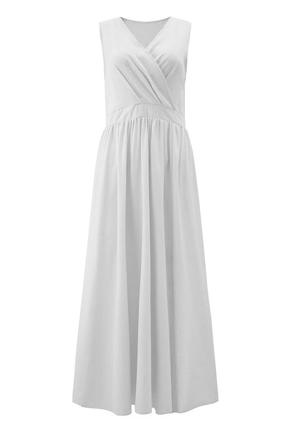 Sexy Simplicity Solid Slit V Neck Princess Dresses(6 Colors)