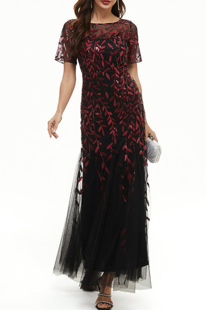 Celebrities Elegant Patchwork Sequins O Neck Evening Dress Dresses(11 Colors)
