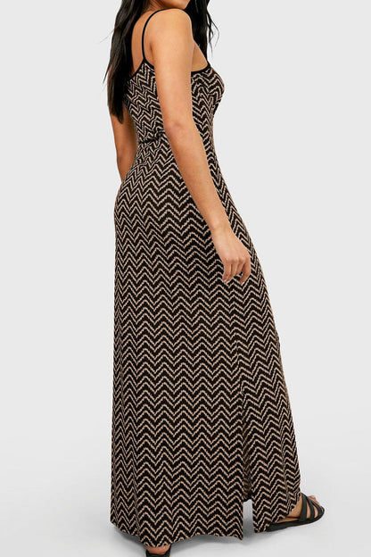 Sexy Casual Geometric Print Backless Sling Dress Dresses