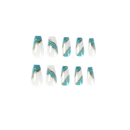 Casual Print Patchwork Nail Paste
