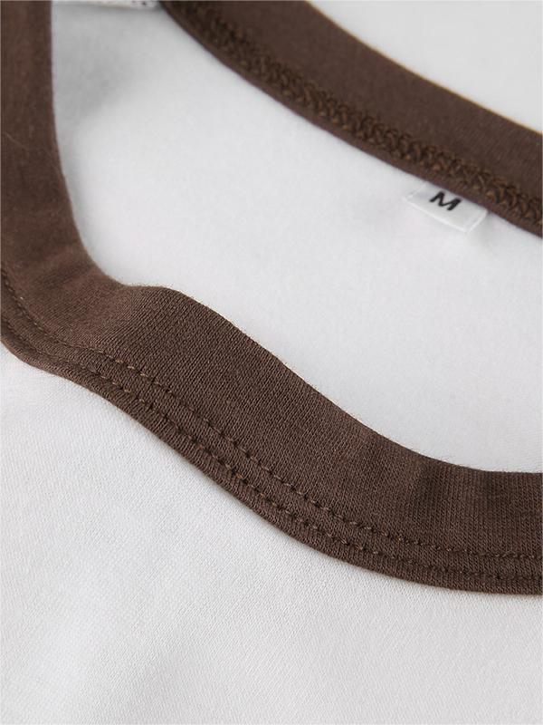 Raglan Sleeve Top with Crew Neck