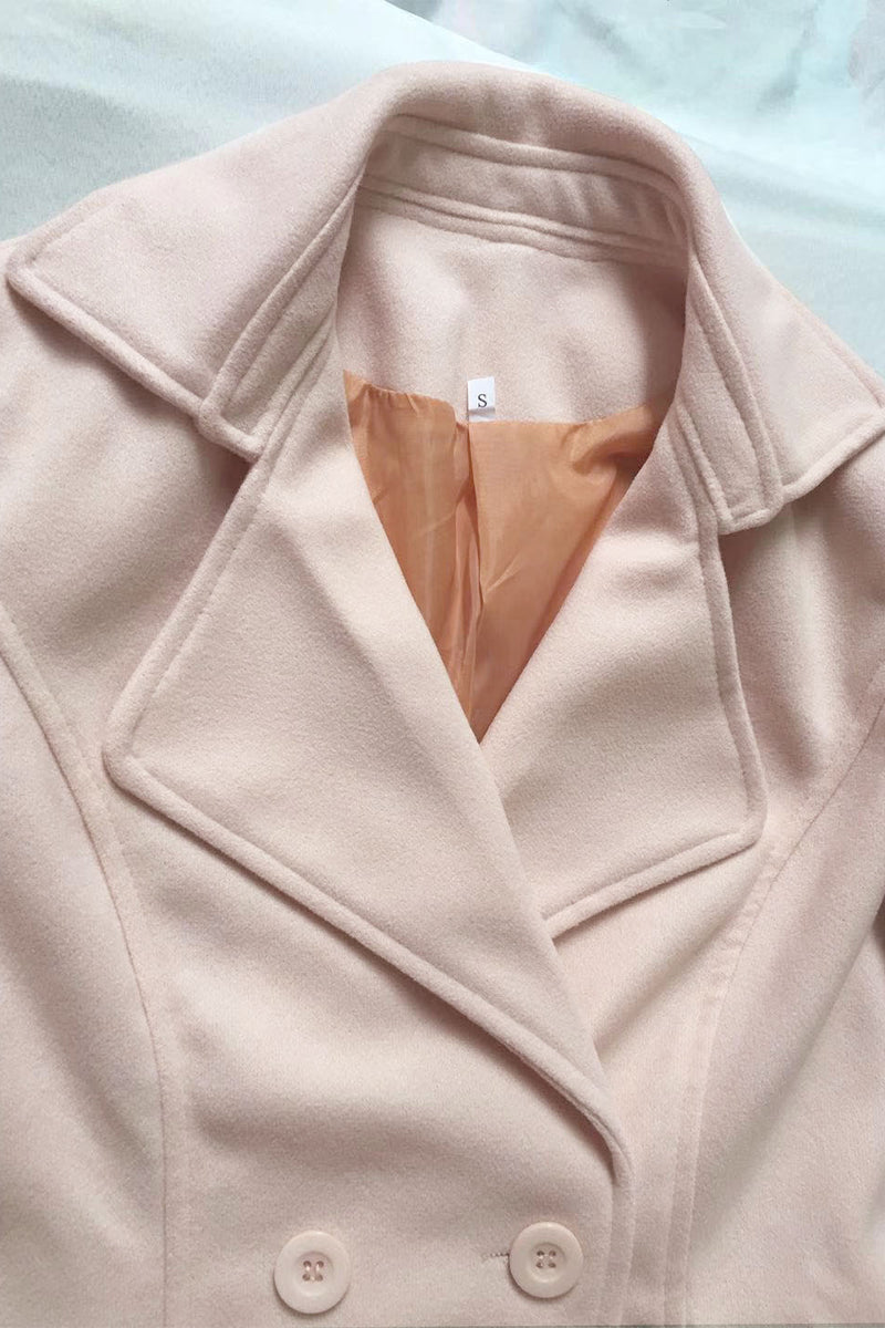 Casual Elegant Solid Patchwork Buckle Turndown Collar Outerwear(5 Colors)